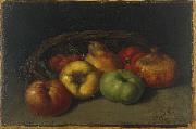 Gustave Courbet Still Life with Apples, Pear, and Pomegranates Spain oil painting artist